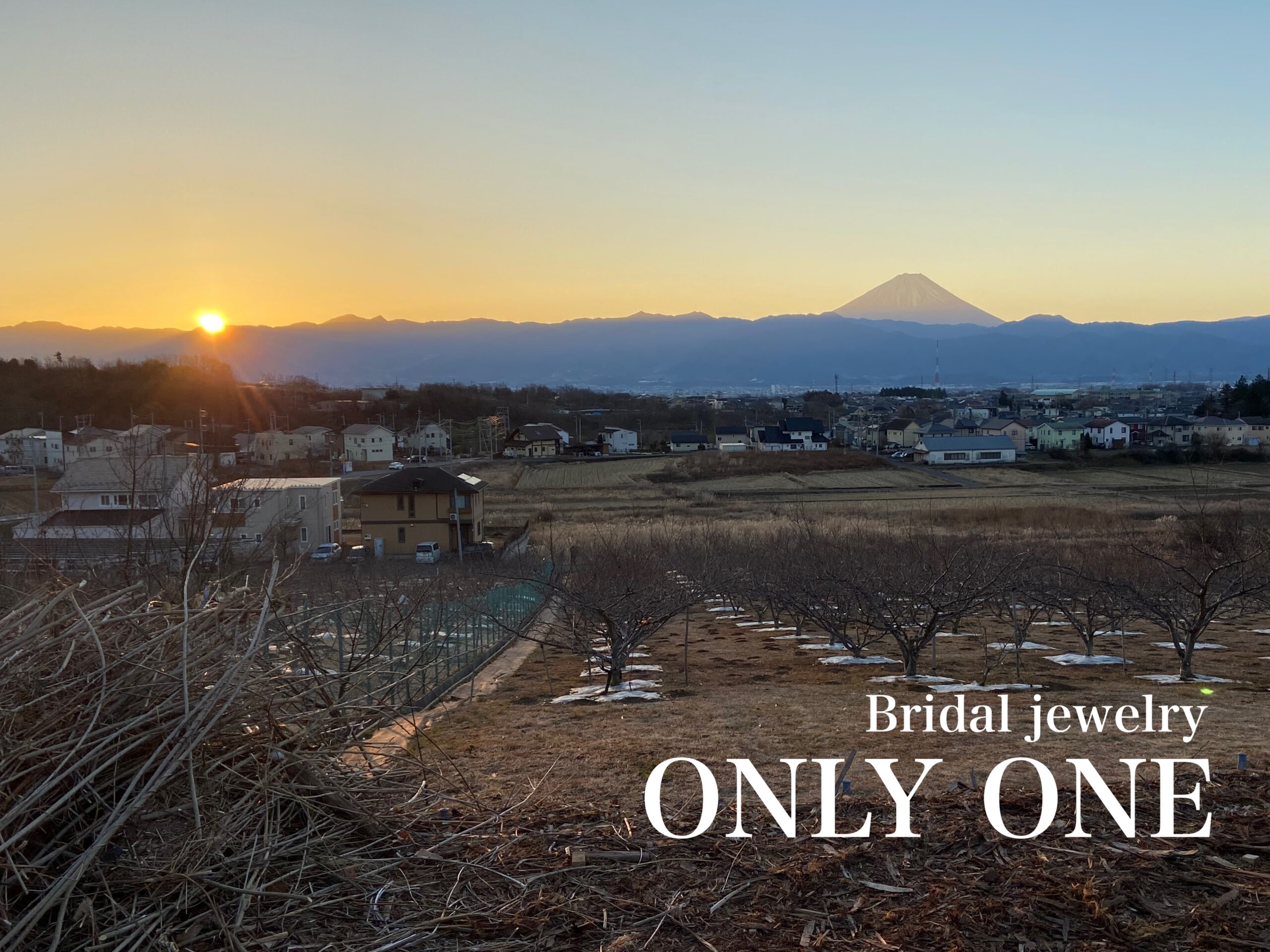 【山梨結婚指輪】初日の出と富士山